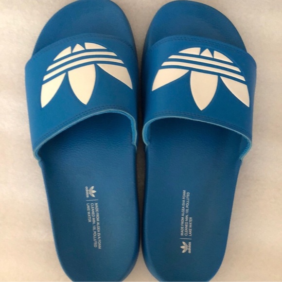 Adidas Royal Blue Slide Sandals - Picture 2 of 4